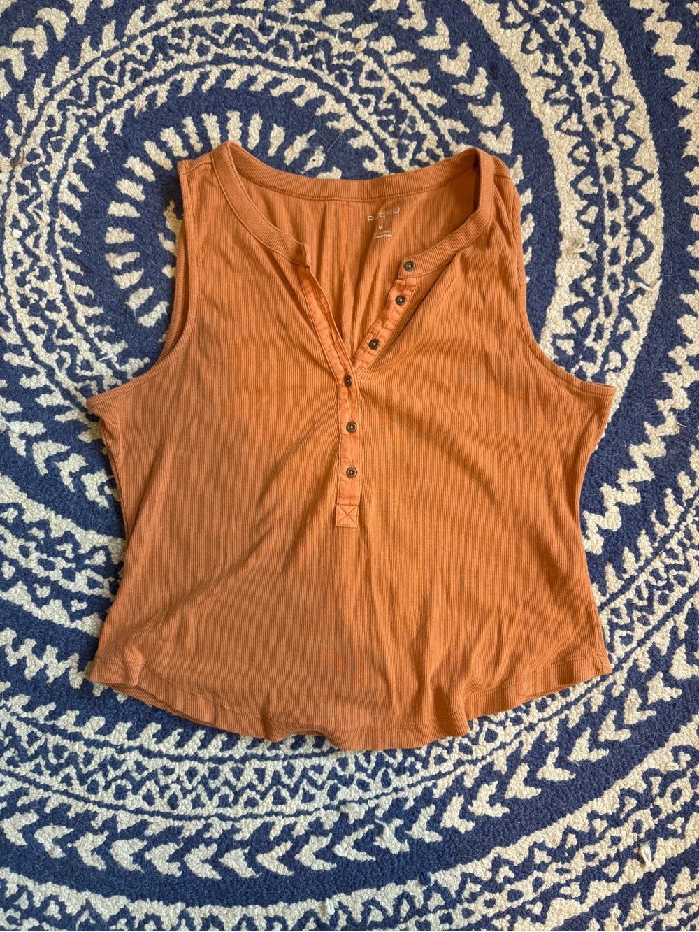 Pilcro Henley Tank Top